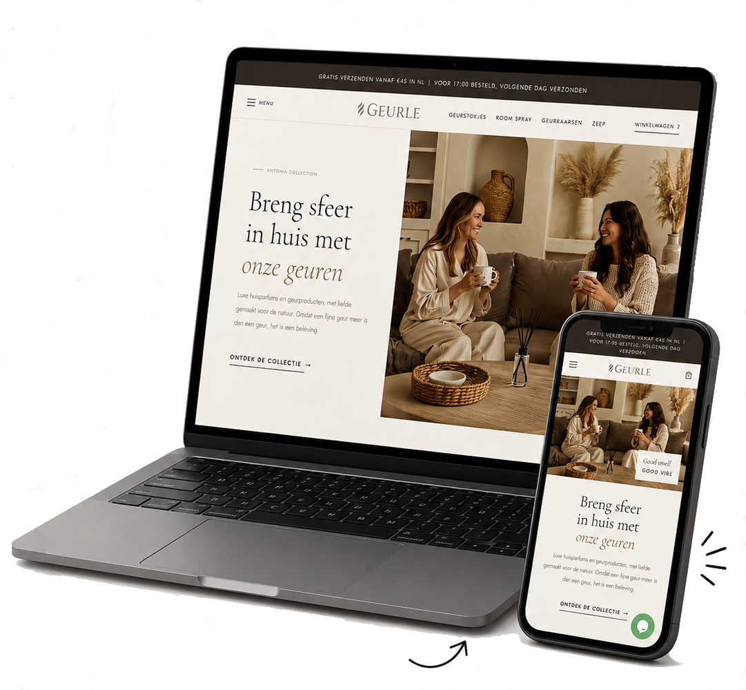 Website Geurle voorbeeld